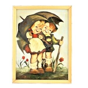 Vintage L McLean Oil Painting 1972  "Sunny Hours"  12 X 10